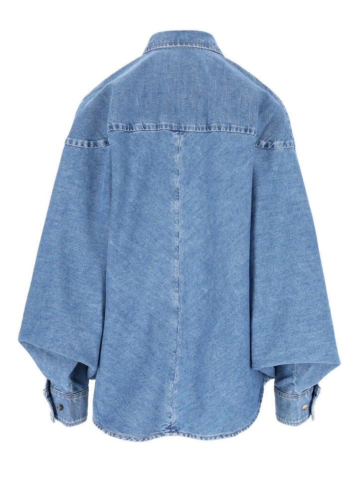 Loewe Embroidered Shirt Casual - Light blue | 8841f37cb55a33c026c5c8bead18e97b9eb4a74c