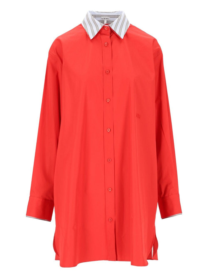 Loewe Popeline Mini Dress Abiti - Rosso | 8133774aa873168c77c943f3cbe21943d52d3d48