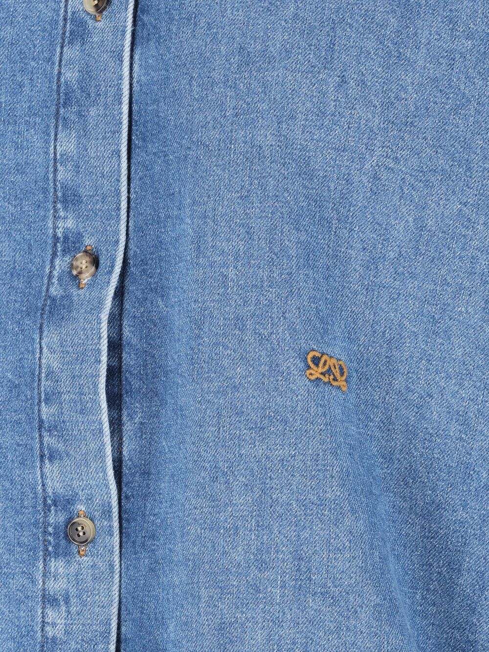 Loewe Embroidered Shirt Casual - Light blue | 97d096faa15c893b25299bedb612a32b3a7f8ffd