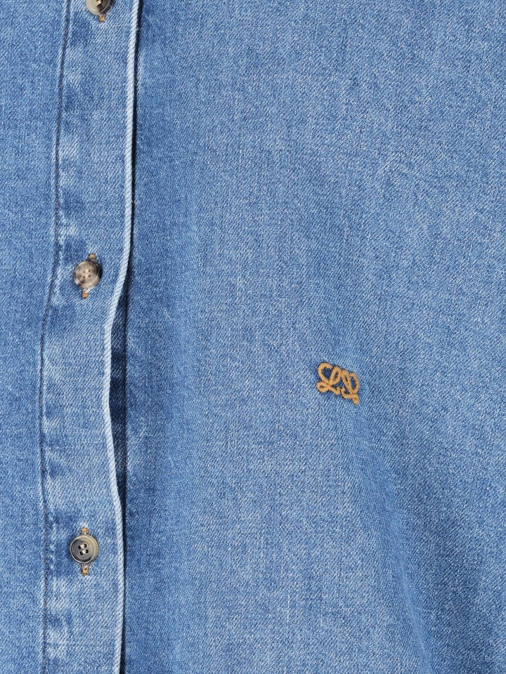 Loewe Embroidered Shirt Casual - Light blue | 97d096faa15c893b25299bedb612a32b3a7f8ffd