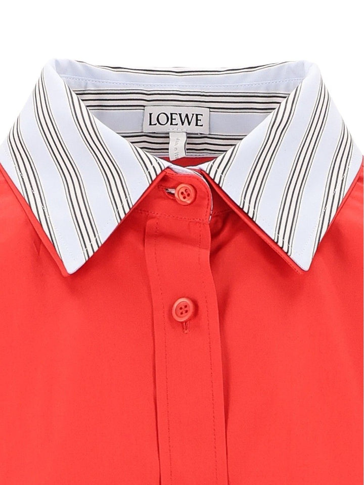 Loewe Popeline Mini Dress Abiti - Rosso | 345271402d6d94add5a0c65213ec76075a85770c
