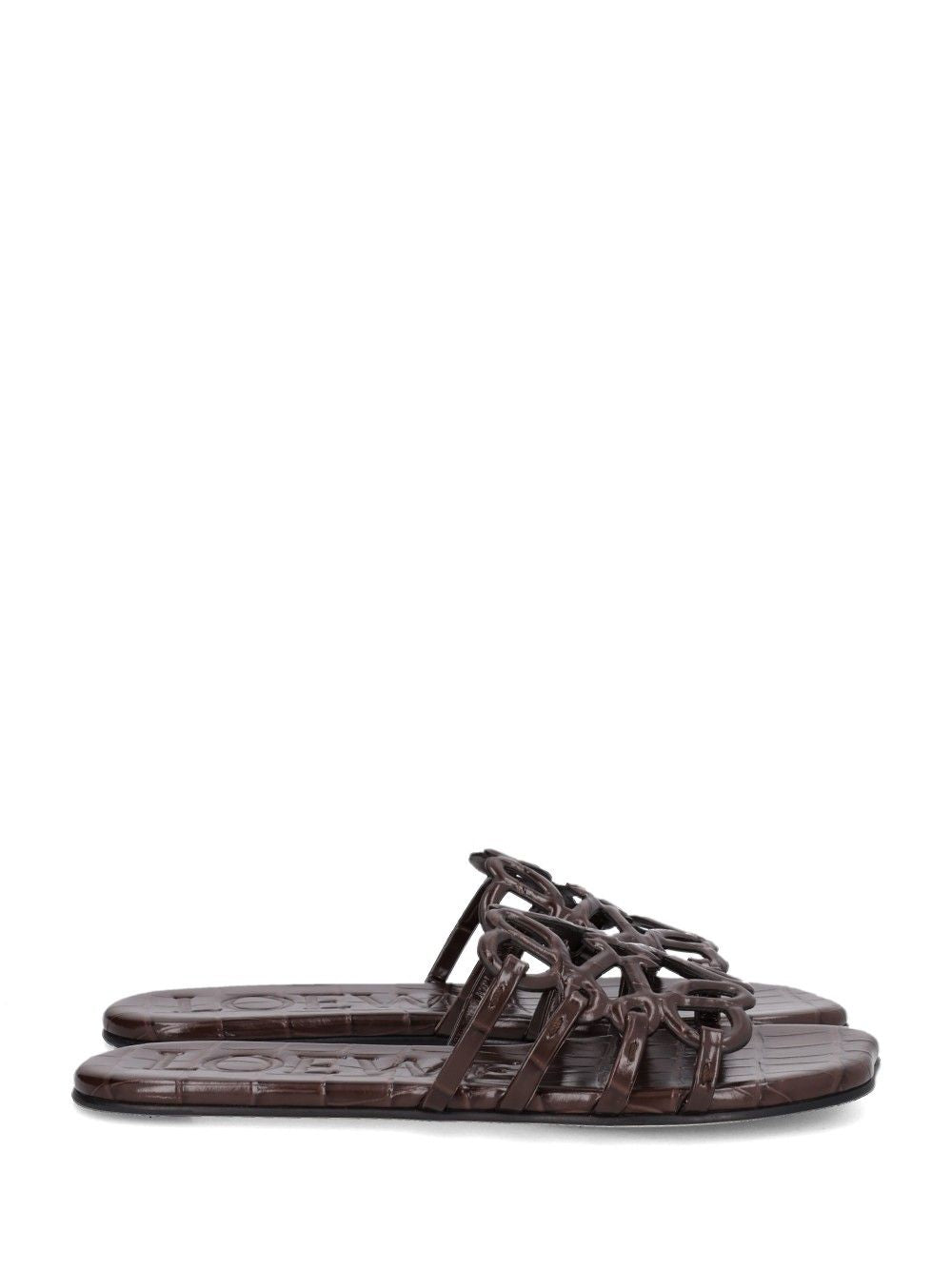 Loewe “Petal Anagram” Slides Sandali - Marrone | e7f4ebcf91c60dde180795d76ff2c30d0b975831