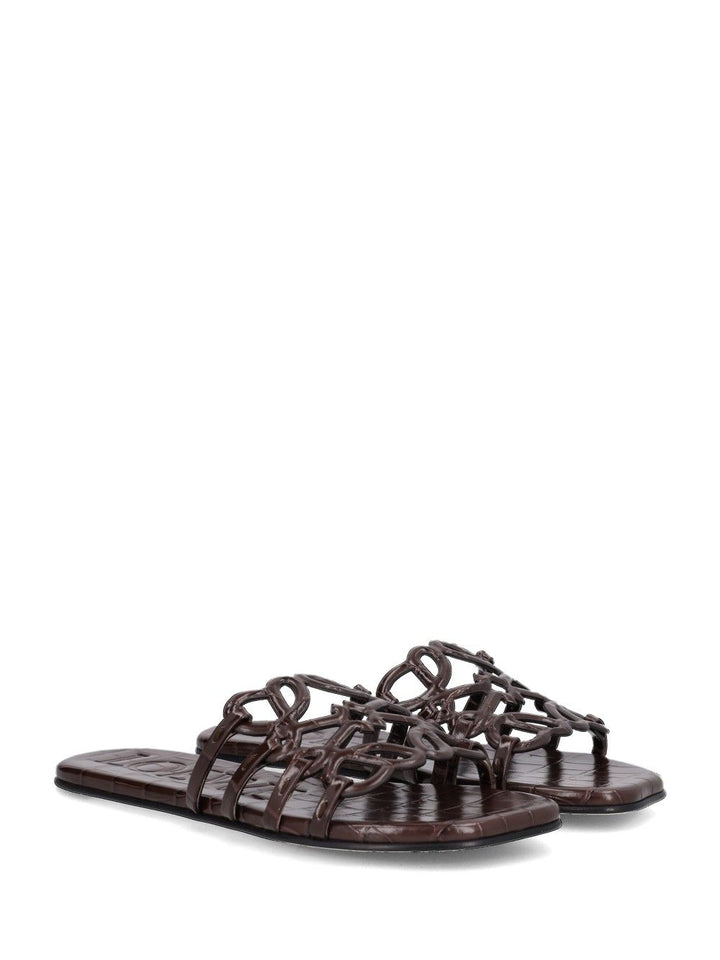 Loewe “Petal Anagram” Slides Sandali - Marrone | dbec725c418aeef8122d5f2bb8392792209c86a8