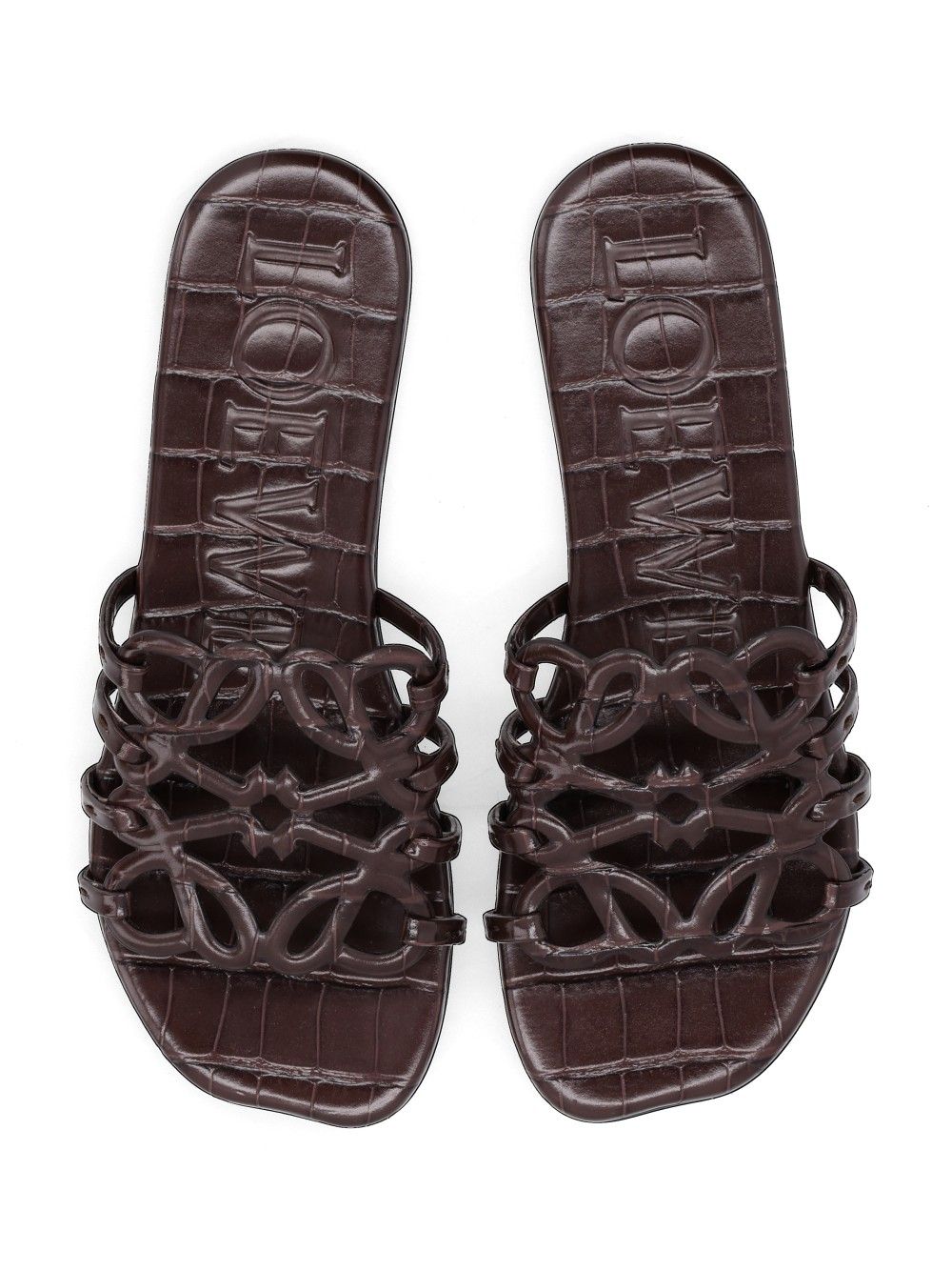 Loewe “Petal Anagram” Slides Sandali - Marrone | d9d8ad1e770a5a343875bd206ec48cc0bc2a812c