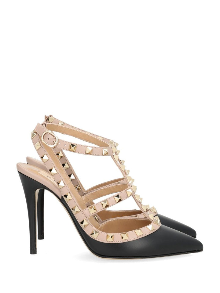 Valentino Garavani Rockstud Patent Leather Pumps Sandali - Nero | 4020f904b1d4f4835ad714bfdb5416be8c8197fe