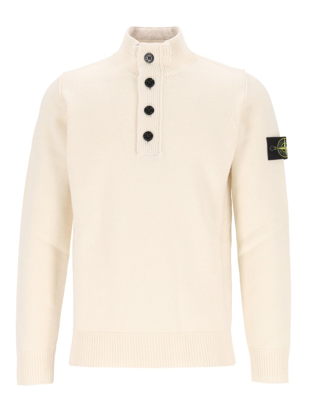 Stone Island Short Zip Sweater Knitwear - Bianco | 939ee439fa6d4091e7908395d3126b399de127f6