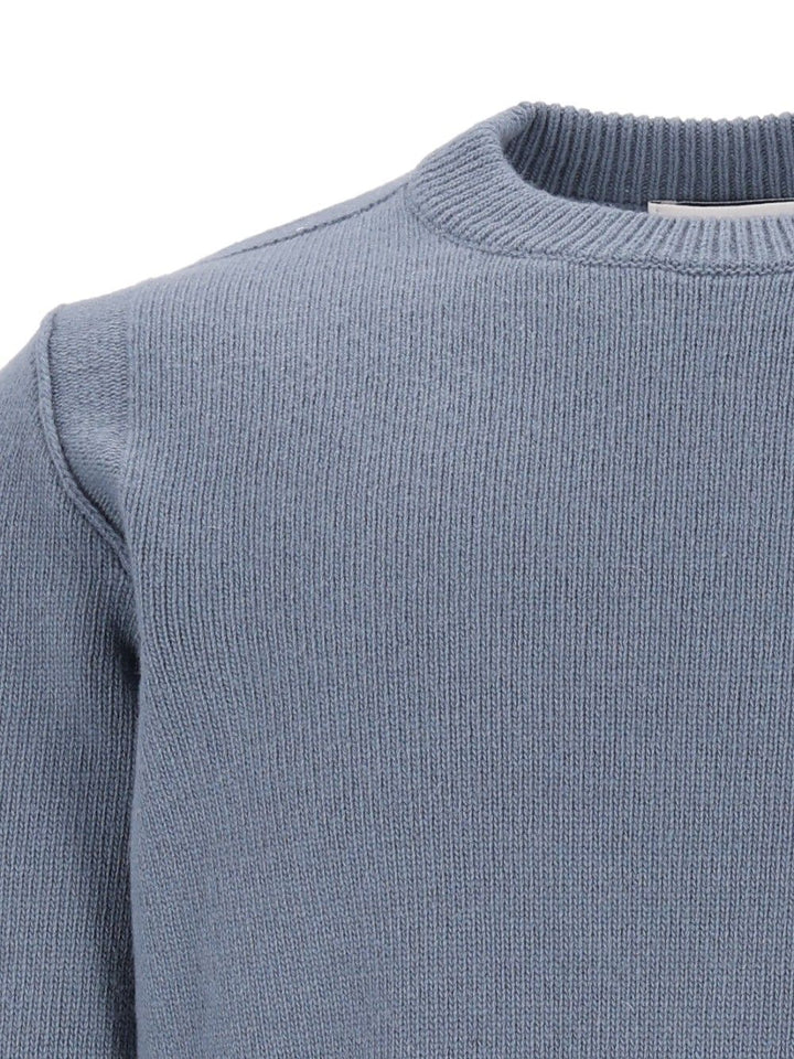 Stone Island Lambswool Crew Neck Sweater Sweatshirts - Blu | 98bebd0a7a1f9a420fd3289a7afa064bc9ac5664