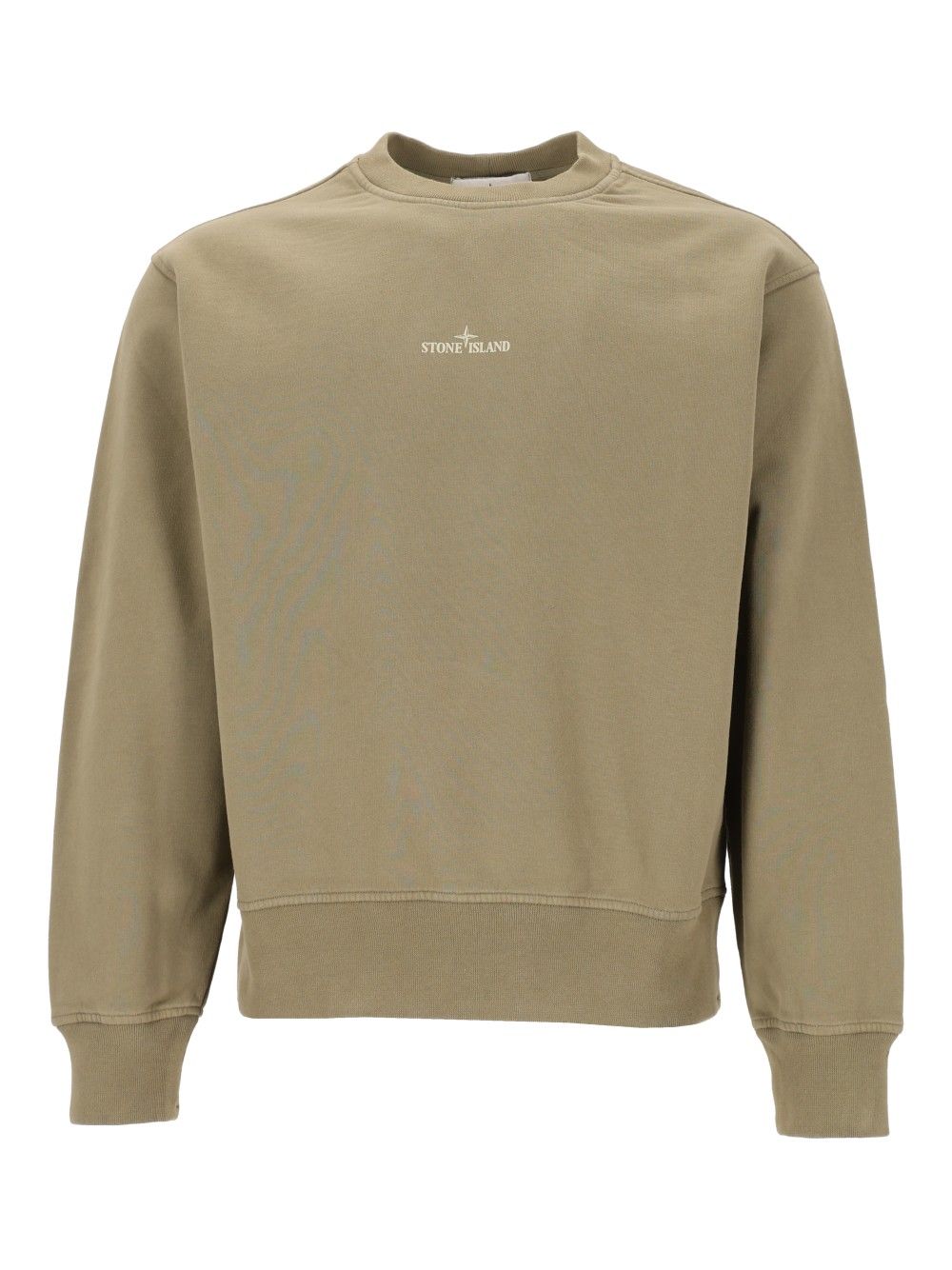 Stone Island Organic Cotton Fleece Crewneck Sweatshirt Sweatshirts - Verde | 9b7c71ed103733e3317f5dd86564adf14e509256