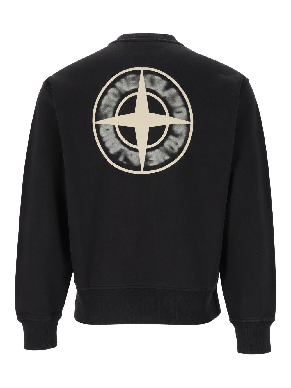 Stone Island Organic Cotton Fleece Crewneck Sweatshirt Sweatshirts - Nero | 3e141387a4d35924bda5ef971660405e7673c579