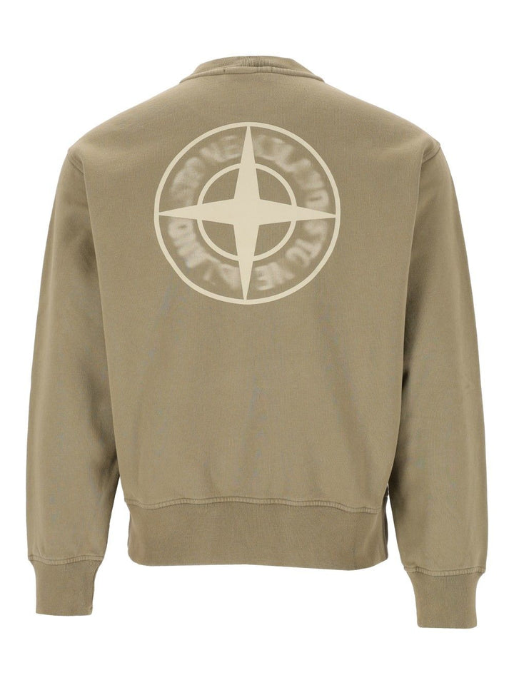 Stone Island Organic Cotton Fleece Crewneck Sweatshirt Sweatshirts - Verde | c8033a495bdf5ceceb61ffd11b4a578e68d775b3