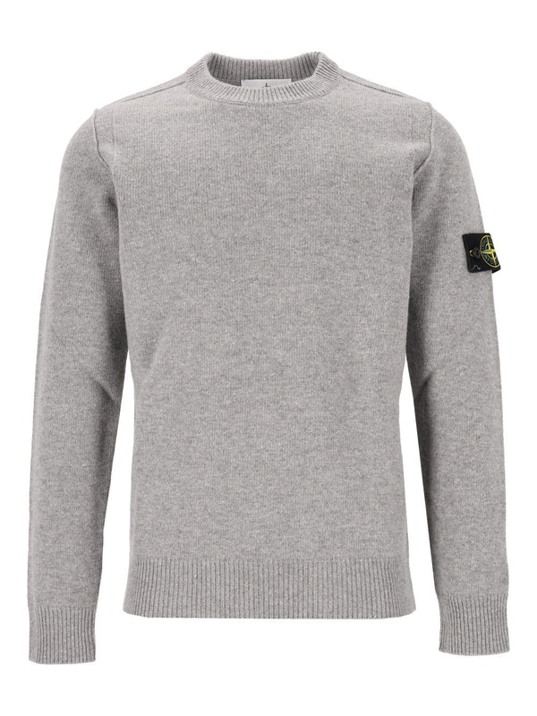Lambswool Crew Neck Sweater Sweatshirts Grey