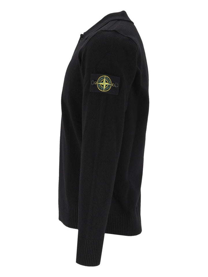 Stone Island Rws Geelong Lightweight Wool Polo Sweater Knitwear - Nero | d33e5d77effe99efc54d7551680379d6b6cbe314