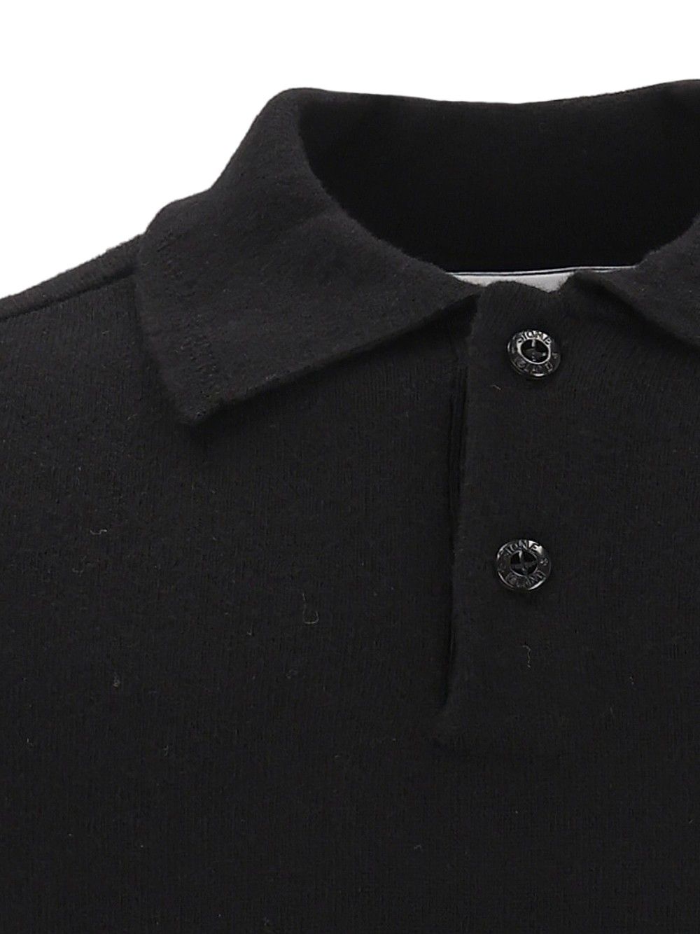 Stone Island Rws Geelong Lightweight Wool Polo Sweater Knitwear - Nero | 20cff974c5131a4a0996856fdc0a24b962ecffaa