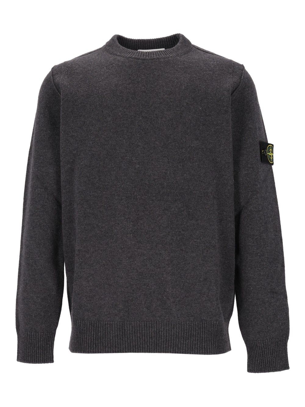 Stone Island Lambswool Crew Neck Sweater Sweatshirts - Grey | 2ec5db63ed479985ef6bb0ece817234515f46fef