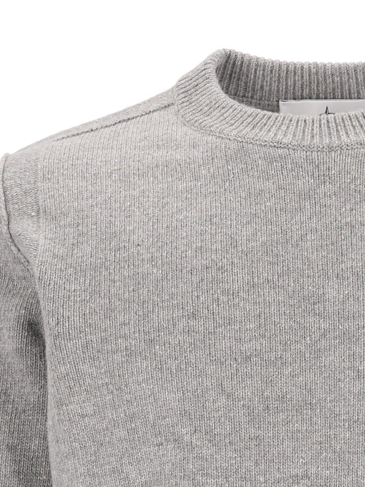 Stone Island Lambswool Crew Neck Sweater Sweatshirts - Grey | a465aa9e52a0649dc4121aba3bda0f4fc0af4488