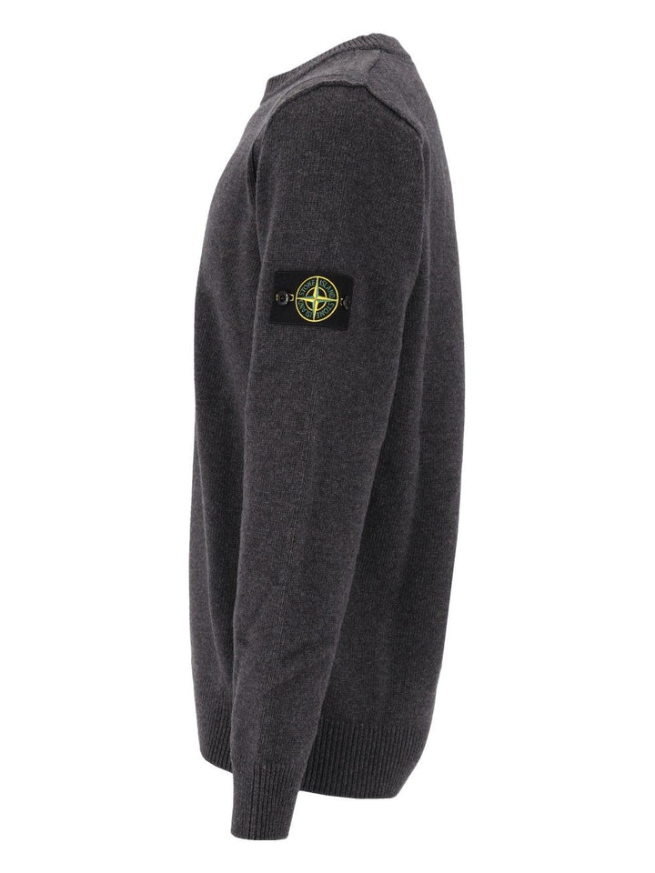 Stone Island Lambswool Crew Neck Sweater Sweatshirts - Grey | 2397e4a11dc066dcfede0237b30c7e6ac60da101