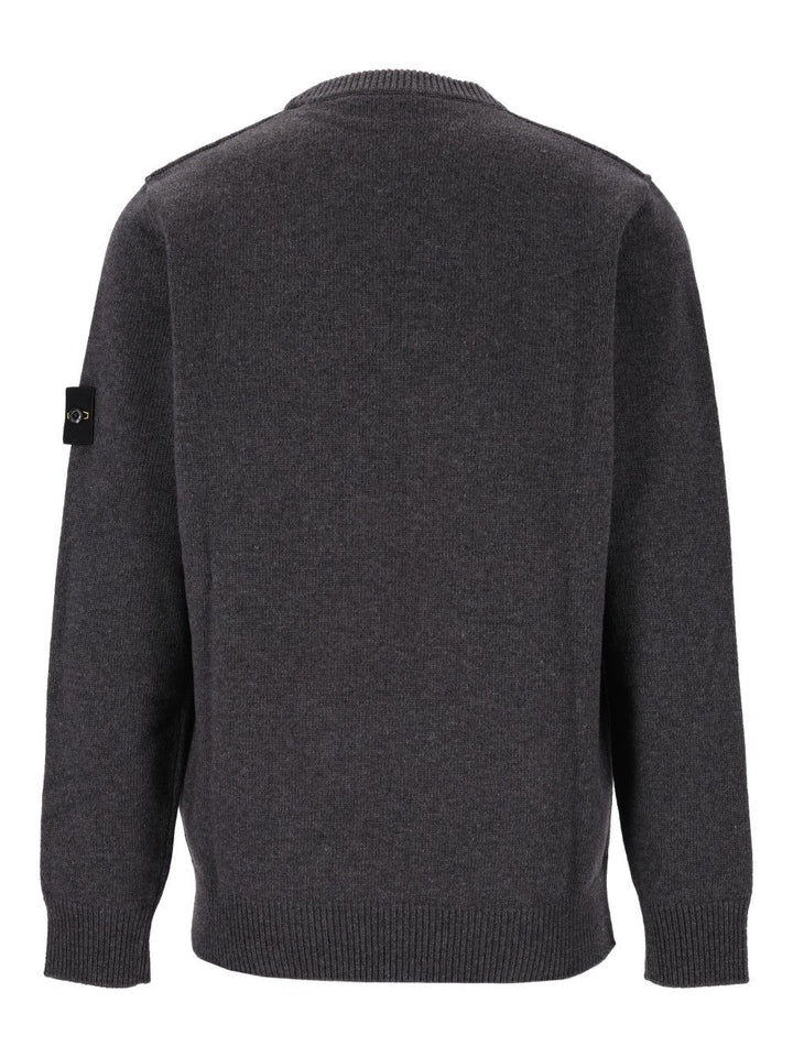 Stone Island Lambswool Crew Neck Sweater Sweatshirts - Grey | d262f4865856fda3f506d373e89736e35f092bc0