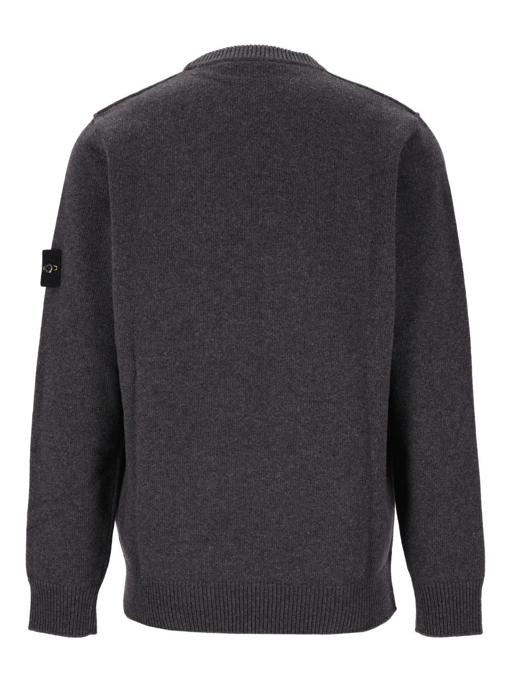 Stone Island Lambswool Crew Neck Sweater Sweatshirts - Grey | d262f4865856fda3f506d373e89736e35f092bc0