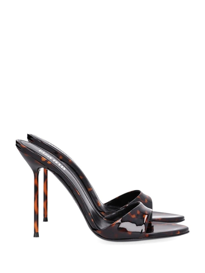 Paris Texas Lidia Mule Printed Patent Sandali - Marrone | 0462af01de967c1118db7dc9f8092e3efa463fb9