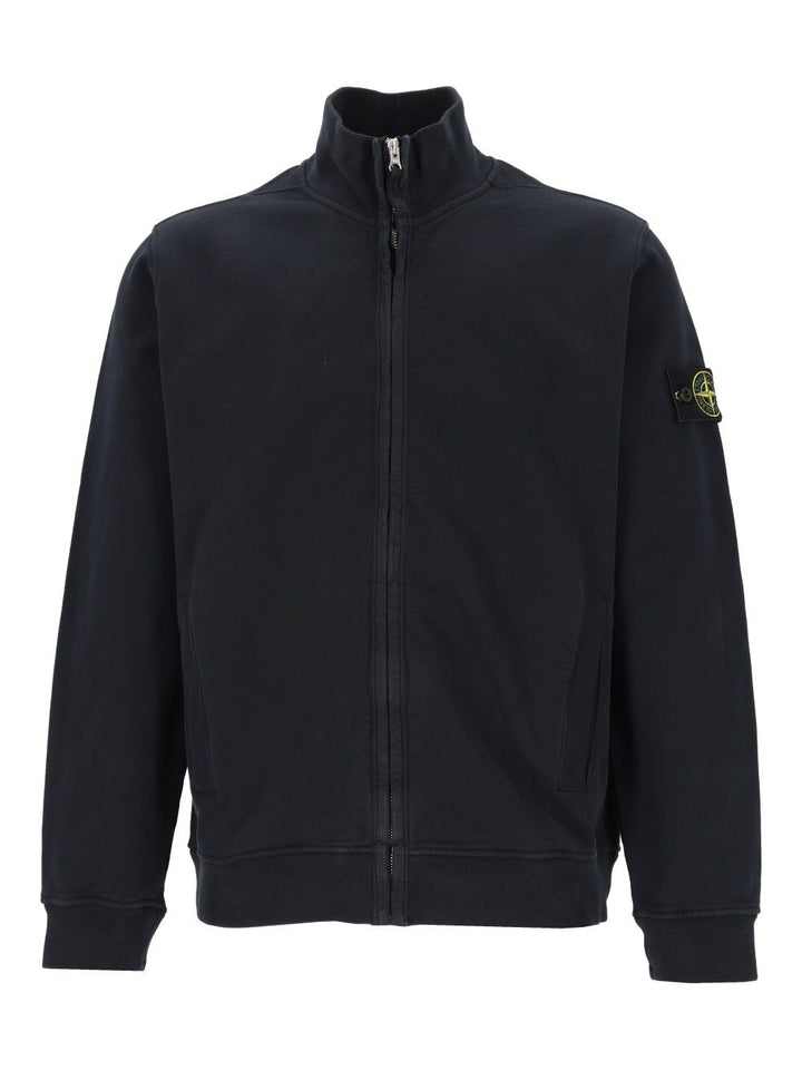 Stone Island Fleece Track Jacket Knitwear - Blu | 5b379cbd82724b94134e1639b74252fd605da144