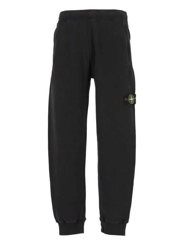 Organic Cotton Sweatshirt Joggers Pantaloni Nero