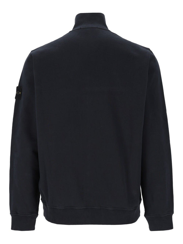 Stone Island Fleece Track Jacket Knitwear - Blu | 23e82c48b4b2778a7591ffe96b14ec07ec361b1e