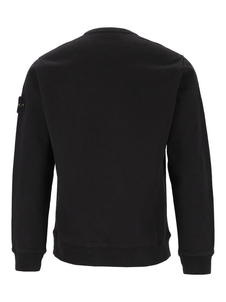 Stone Island Brushed Organic Cotton Fleece, Garment Dyed Sweatshirts - Nero | 0c753c75874eb749d07e8a3122fe7c528719d9d2