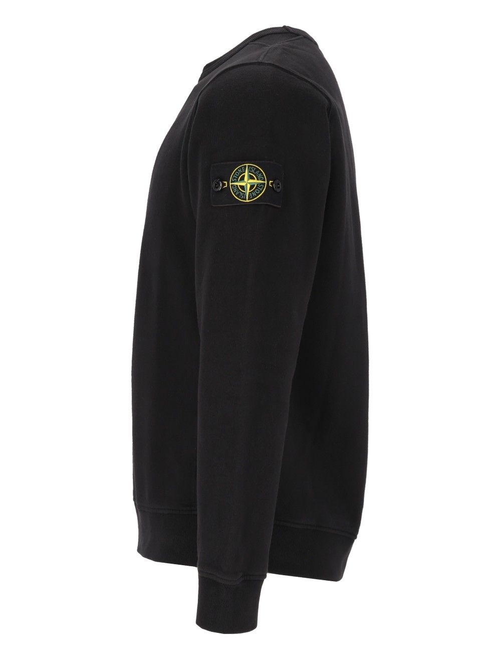 Stone Island Brushed Organic Cotton Fleece, Garment Dyed Sweatshirts - Nero | 46379b655763f86839e517c177d4b0b907d11142