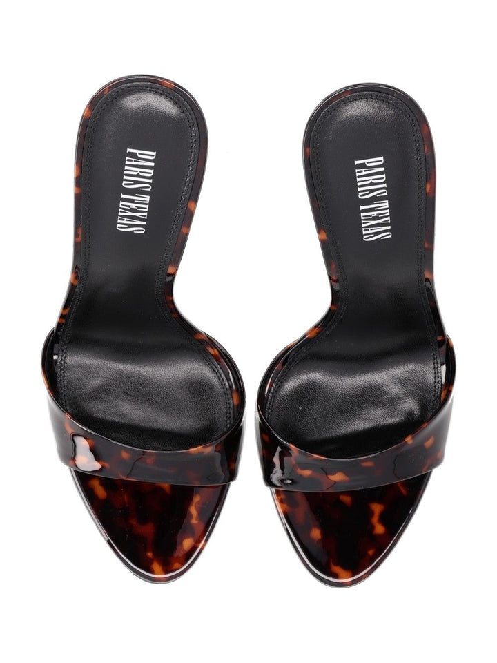 Paris Texas Lidia Mule Printed Patent Sandali - Marrone | 4ee9b1e1f2ccf328318639bdaa9ada36274c5e62