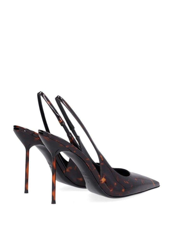 Paris Texas Lidia Slingback Printed Patent Decollete - Marrone | a4c9e72073acbd691b7be9fd4a70a67e26326798