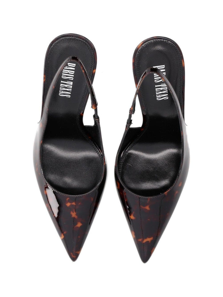 Paris Texas Lidia Slingback Printed Patent Decollete - Marrone | 804be987ffb8cd80aac42889b0f94cdab917651b