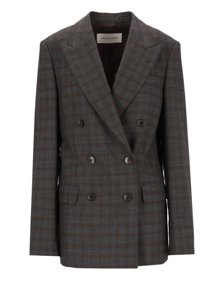 Dries Van Noten “Barrysta” Double-Breasted Blazer Giacche - Marrone | 44fbf10d640e2ca947cddc74325f825901989902