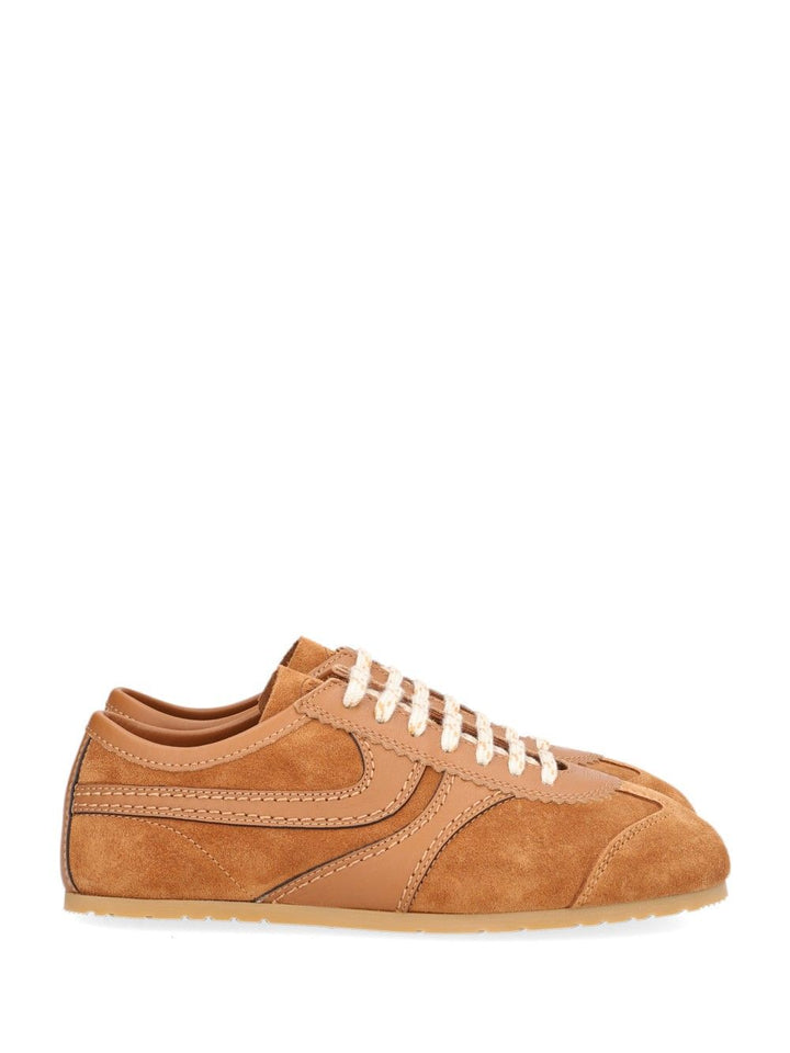 Dries Van Noten Leather And Suede Sneakers - Beige | d6754157efa6cf2750b59f052345431cba63ac87