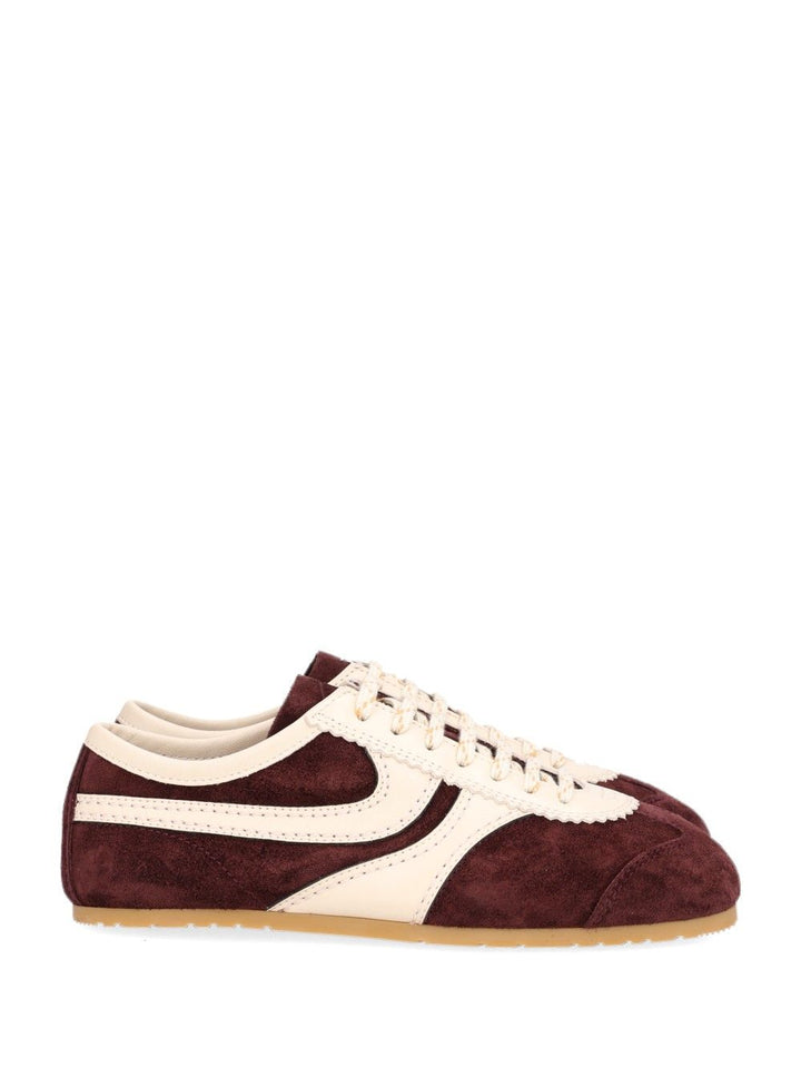 Dries Van Noten Suede  With Nappa Upper And Thin Signature Sole Sneakers - Bordeaux | 0c38b8c6ecf19c971b5dcac9e9614f73dd19d7da