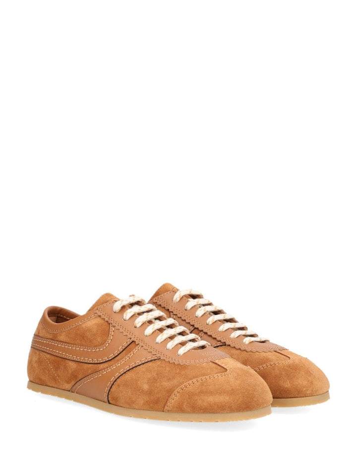 Dries Van Noten Leather And Suede Sneakers - Beige | f7ac4aaf978bb37f336deb5edbc0c4e997368649