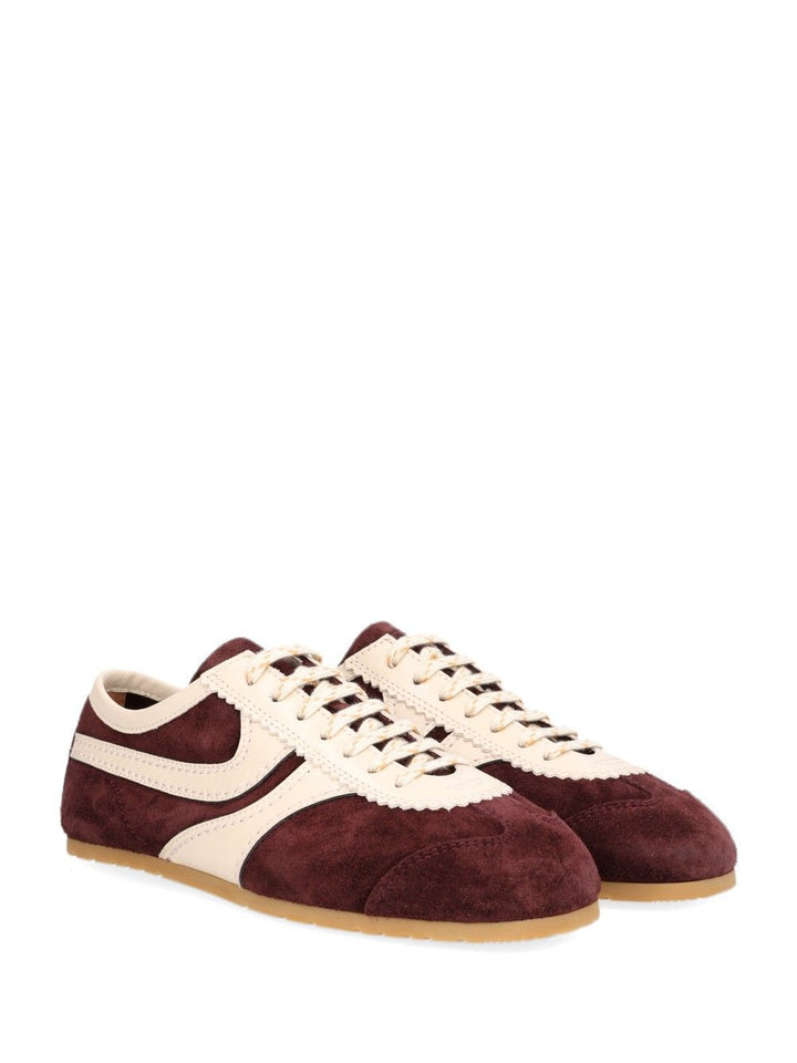 Dries Van Noten Suede  With Nappa Upper And Thin Signature Sole Sneakers - Bordeaux | 8865ac27bfaf93a64f959cfb5d478676131365c7