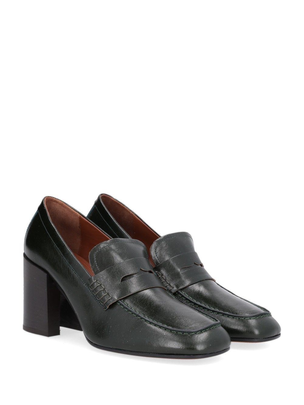 Dries Van Noten Heeled Moccasin Decollete - Verde | 2a9594257a4b07bf1cc834e8bfd9c0346b2b2f78