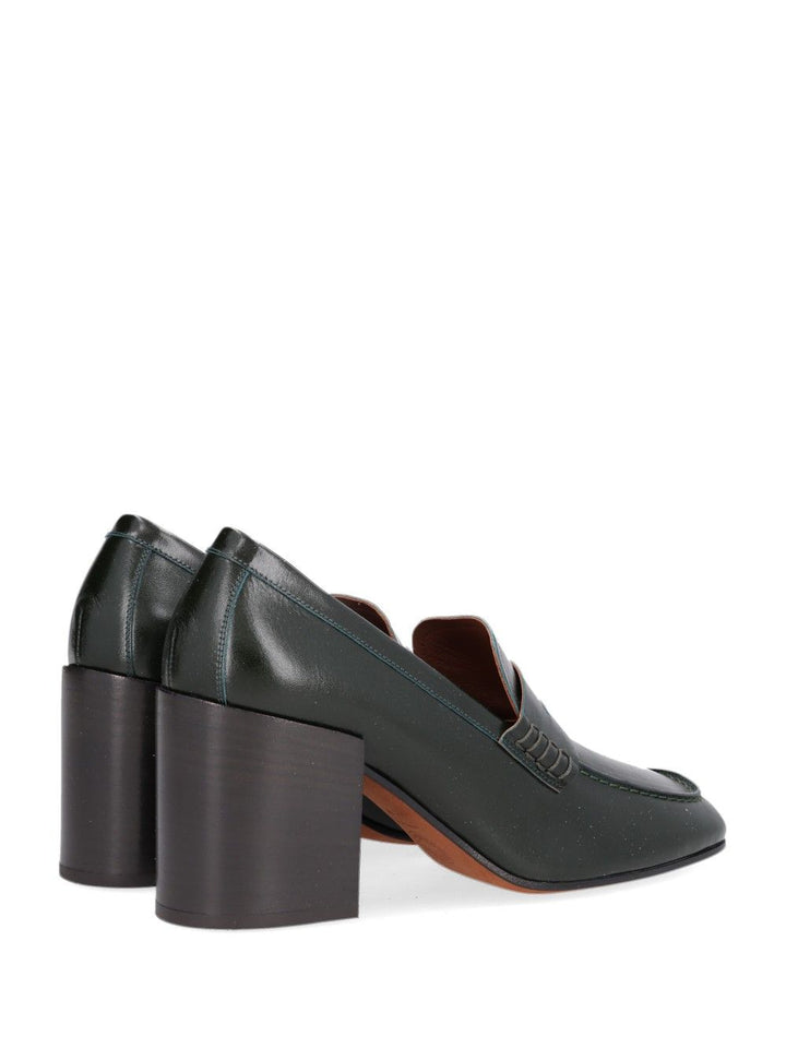 Dries Van Noten Heeled Moccasin Decollete - Verde | 079521b604d48386b7cc780ec6b5a45ca53bd132