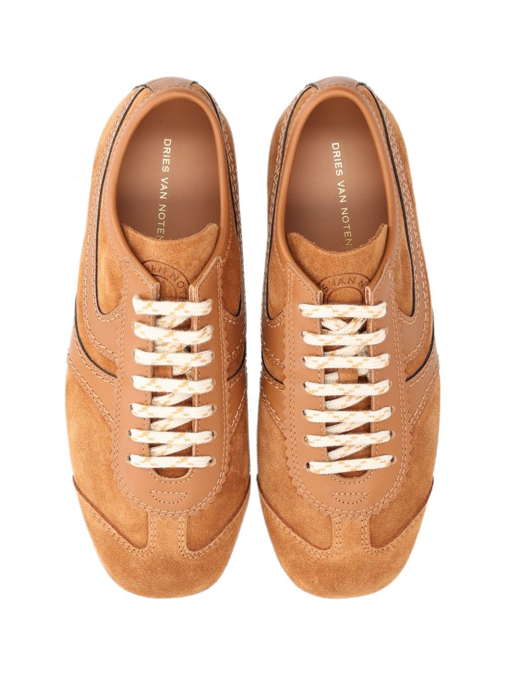Dries Van Noten Leather And Suede Sneakers - Beige | 99286a1ce097e90c74e63412f6ac54772f2ff7f8