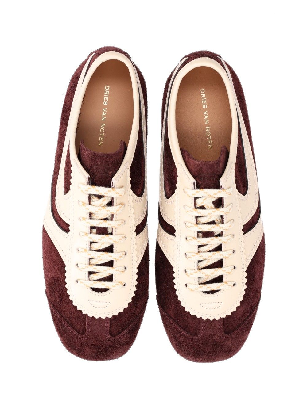 Dries Van Noten Suede  With Nappa Upper And Thin Signature Sole Sneakers - Bordeaux | a7a752475fab72422ea97b951bad94e3768bb99d