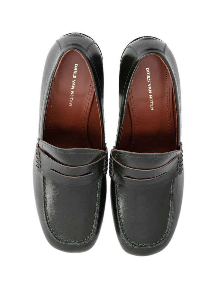 Dries Van Noten Heeled Moccasin Decollete - Verde | 666f8b897ce94c900785c436446a6f759061bd46