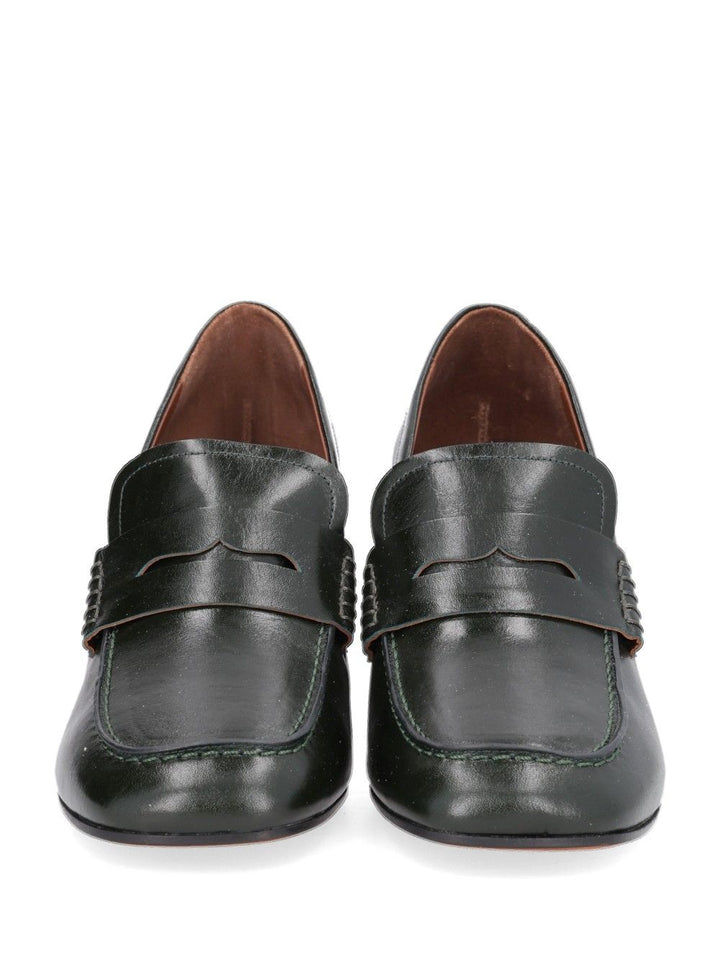 Dries Van Noten Heeled Moccasin Decollete - Verde | 87cf4ab6518c3ba197e954fca13790ce83c450db
