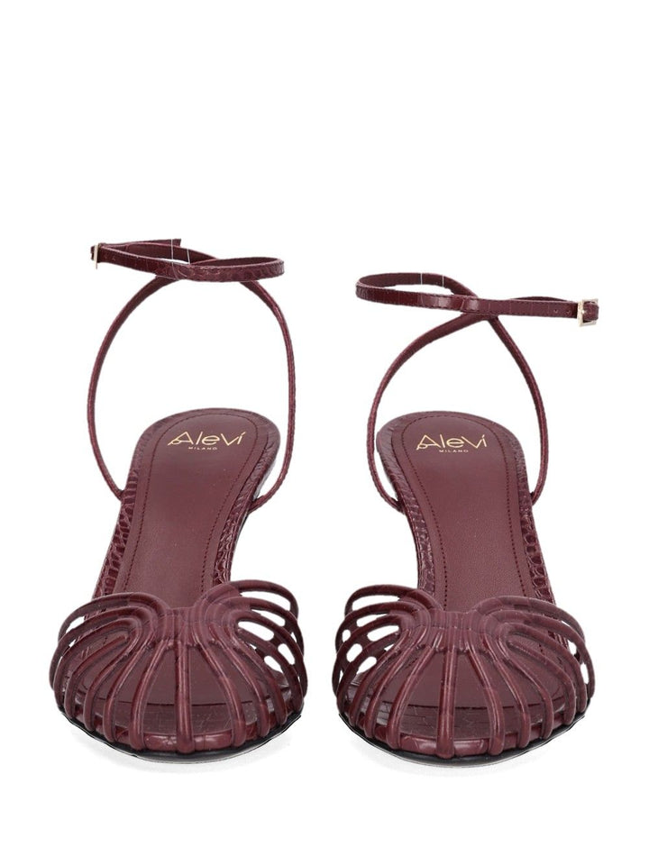 Alevi' Milano Lizard Sandali - Bordeaux | d5bb0ca67771814e7d7e1d9d248f6ad767eac7e8