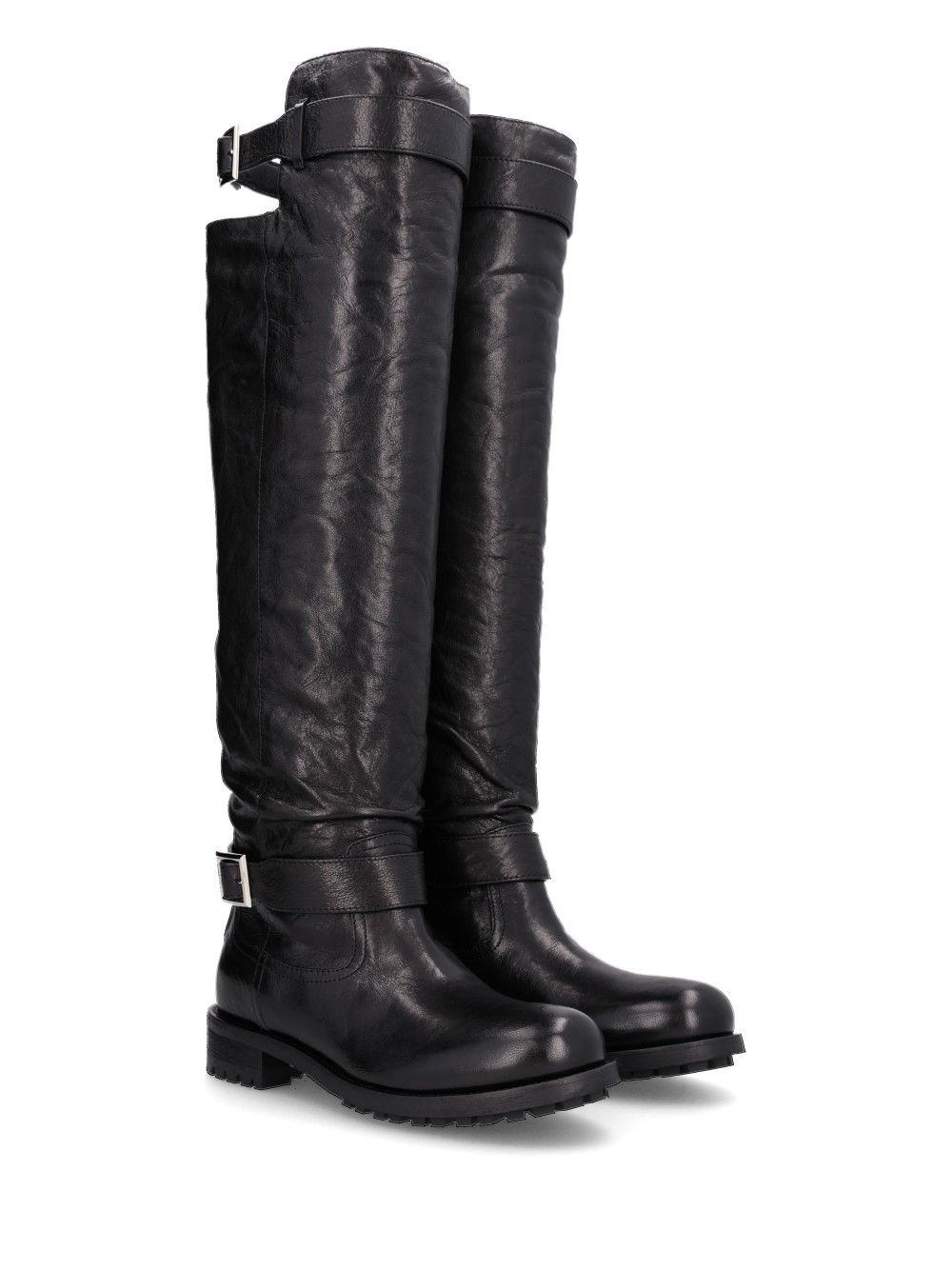 Jimmy Choo Biker Knee Boot Boots - Nero | 6479baf714d50a41705c7252cc639e4a3f265ff7