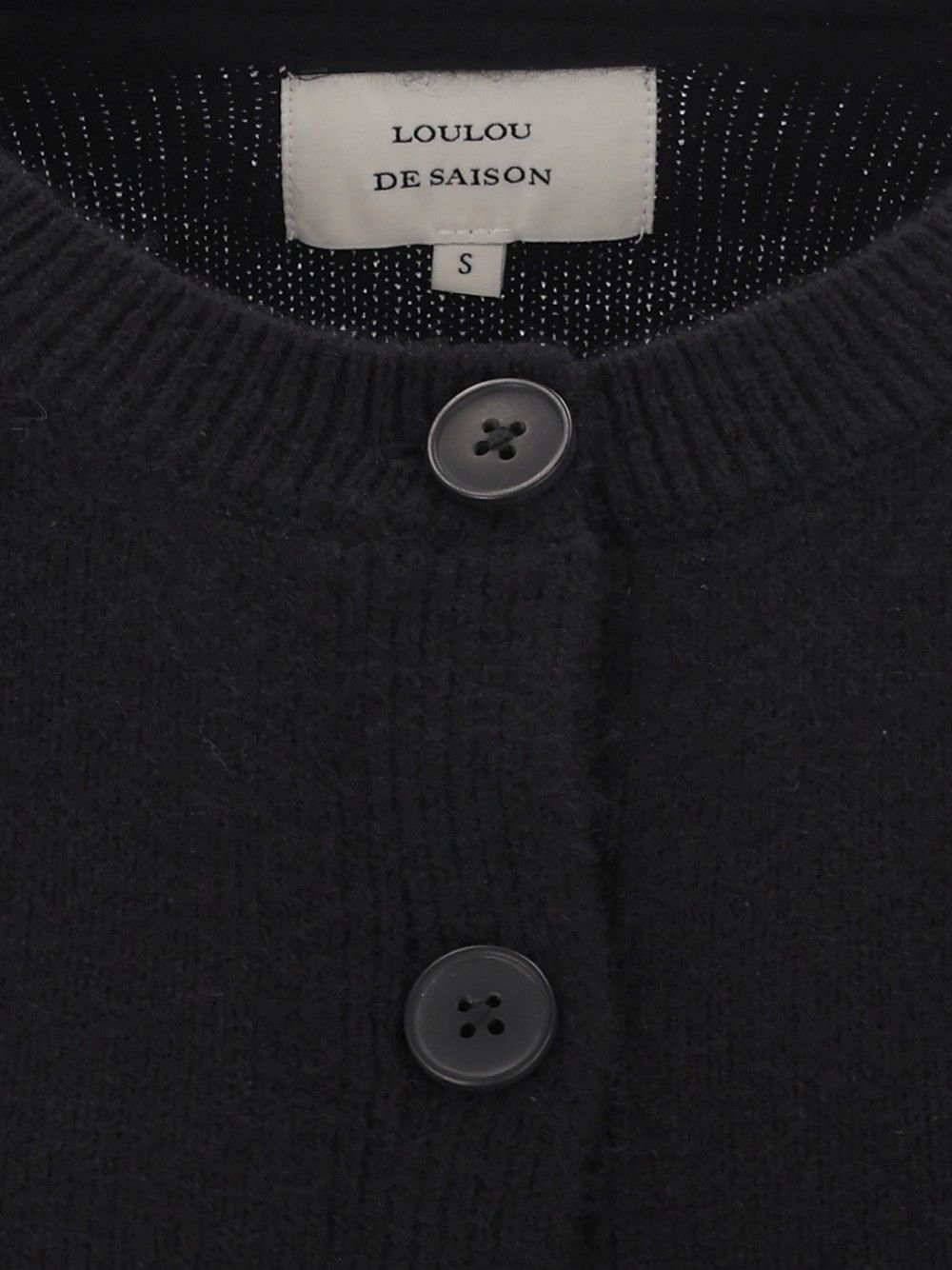 Loulou De Saison Heike Cashmere Cropped Cardigan Knitwear - Nero | 9b28338783b614040094217f2b3973155eca7369