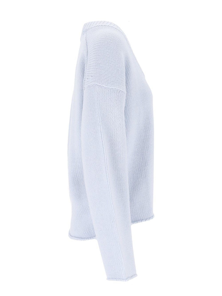 Loulou De Saison Derry Cashmere U-Neck Sweater Knitwear - Light blue | fad855a29b63c548c6593ef044ec63e53bf5836e