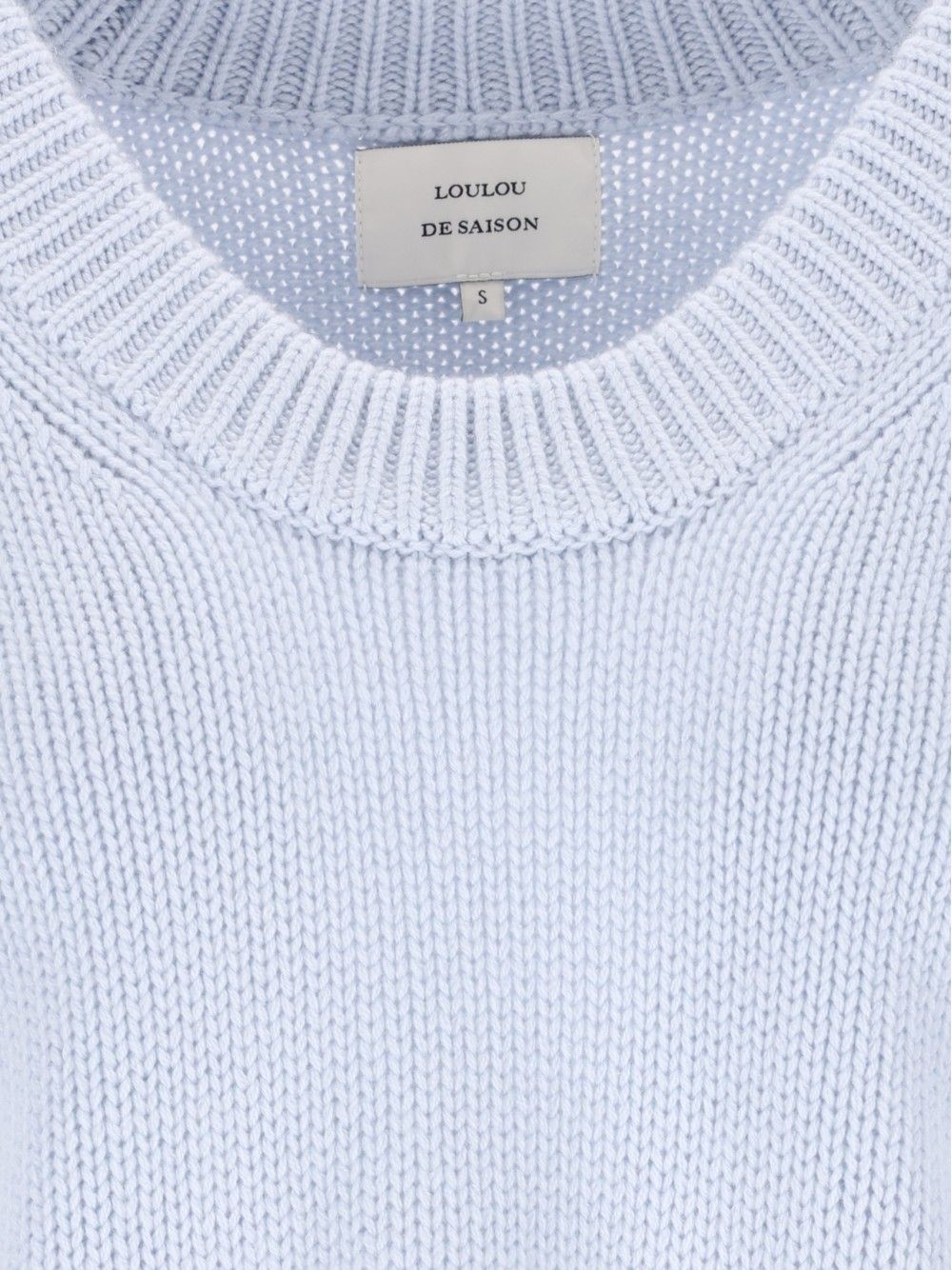Loulou De Saison Derry Cashmere U-Neck Sweater Knitwear - Light blue | 04e0db268ab782c1def8650b10af5b83b2f1e4af