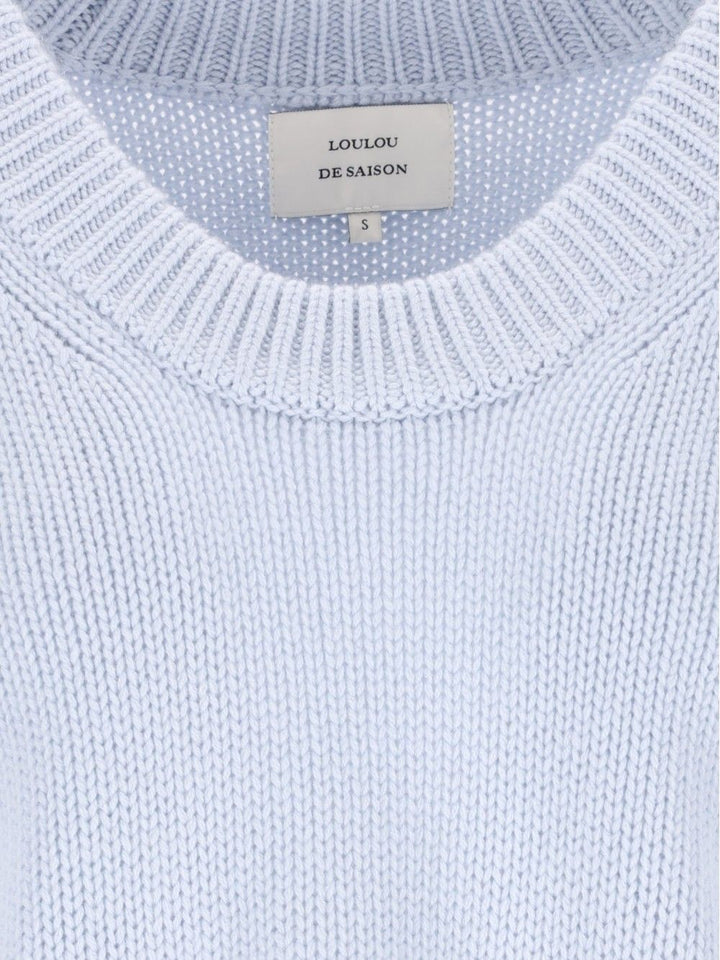 Loulou De Saison Derry Cashmere U-Neck Sweater Knitwear - Light blue | 04e0db268ab782c1def8650b10af5b83b2f1e4af