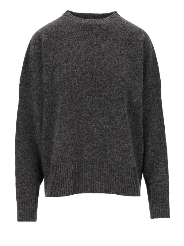 Anton Lds Crewneck Sweater Cashmere Knitwear Grey