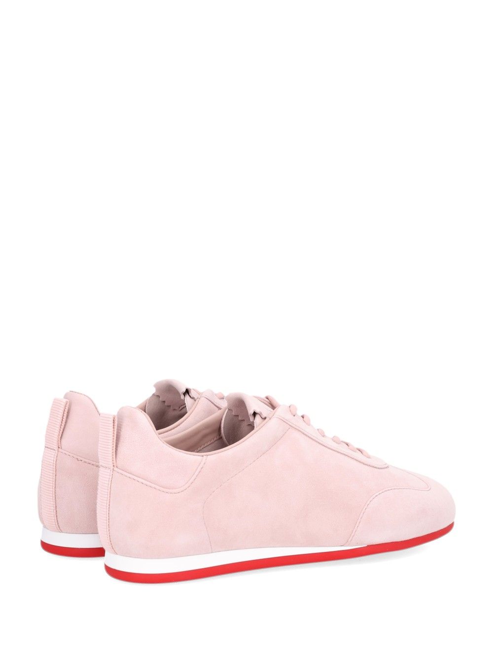 Christian Louboutin Eleonora Flex Flat Suede Retourne/Nappa Sneakers - Rose | 555f34d1d09a1e09fa96cf9df09d8ee90577a995